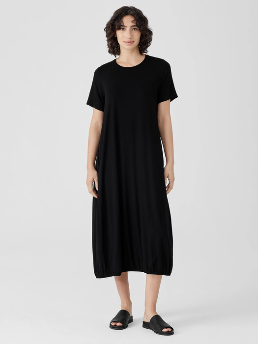 Fine Jersey Lantern Dress | EILEEN FISHER Fine Jersey Lantern Dress | EILEEN FISHER