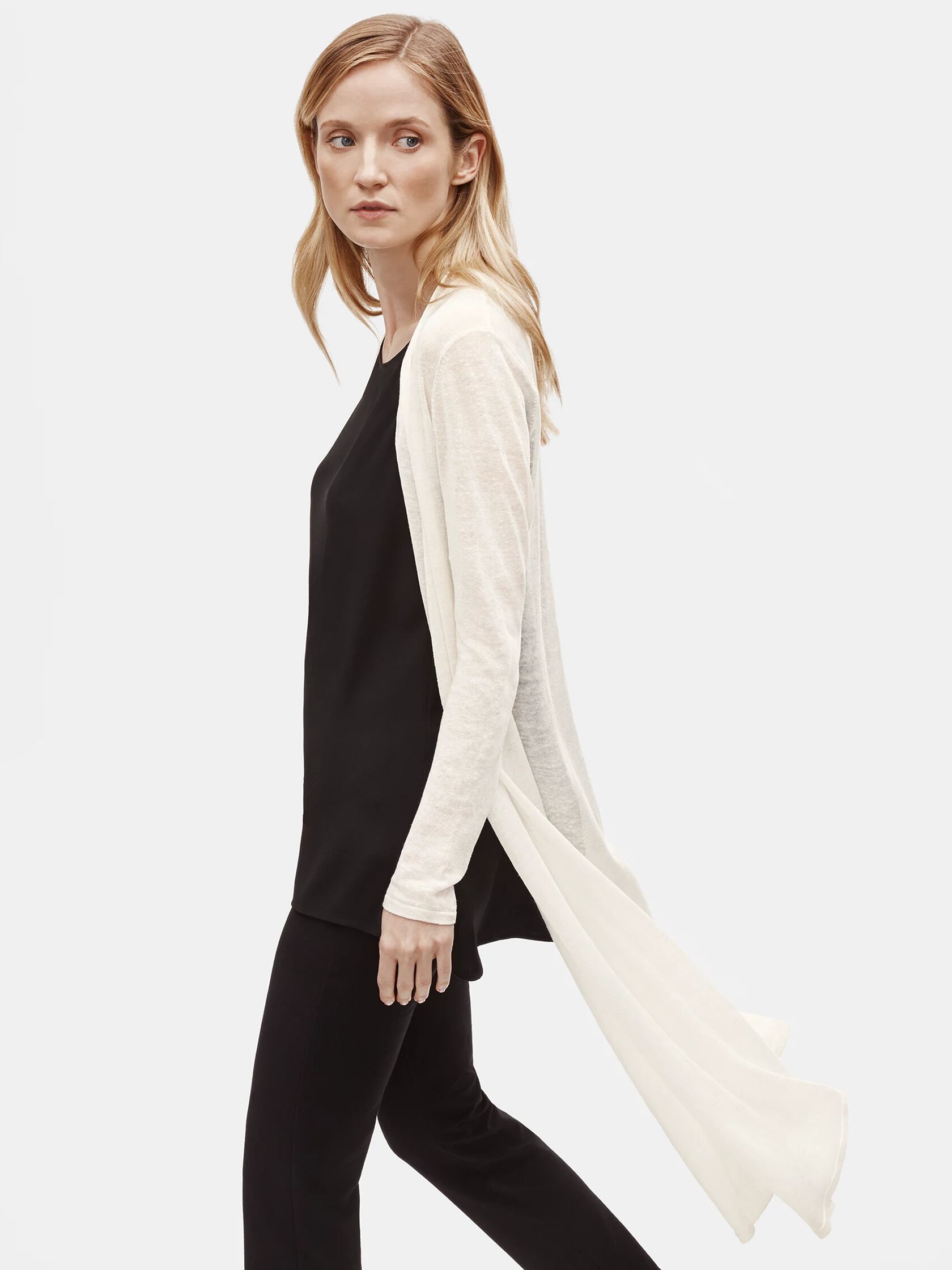 Organic Linen Crepe Duster Cardigan
