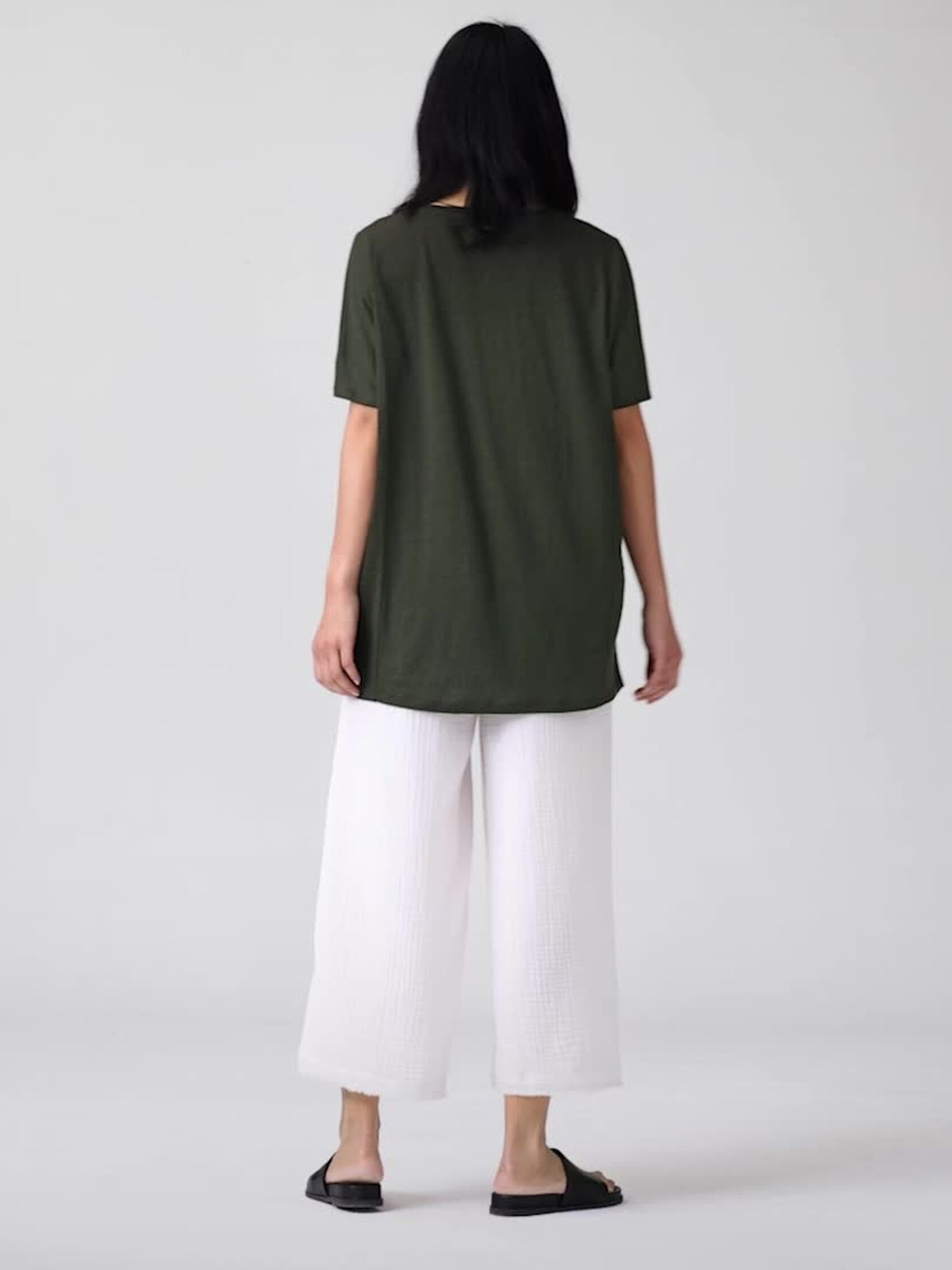 Organic Linen Jersey Long Tee