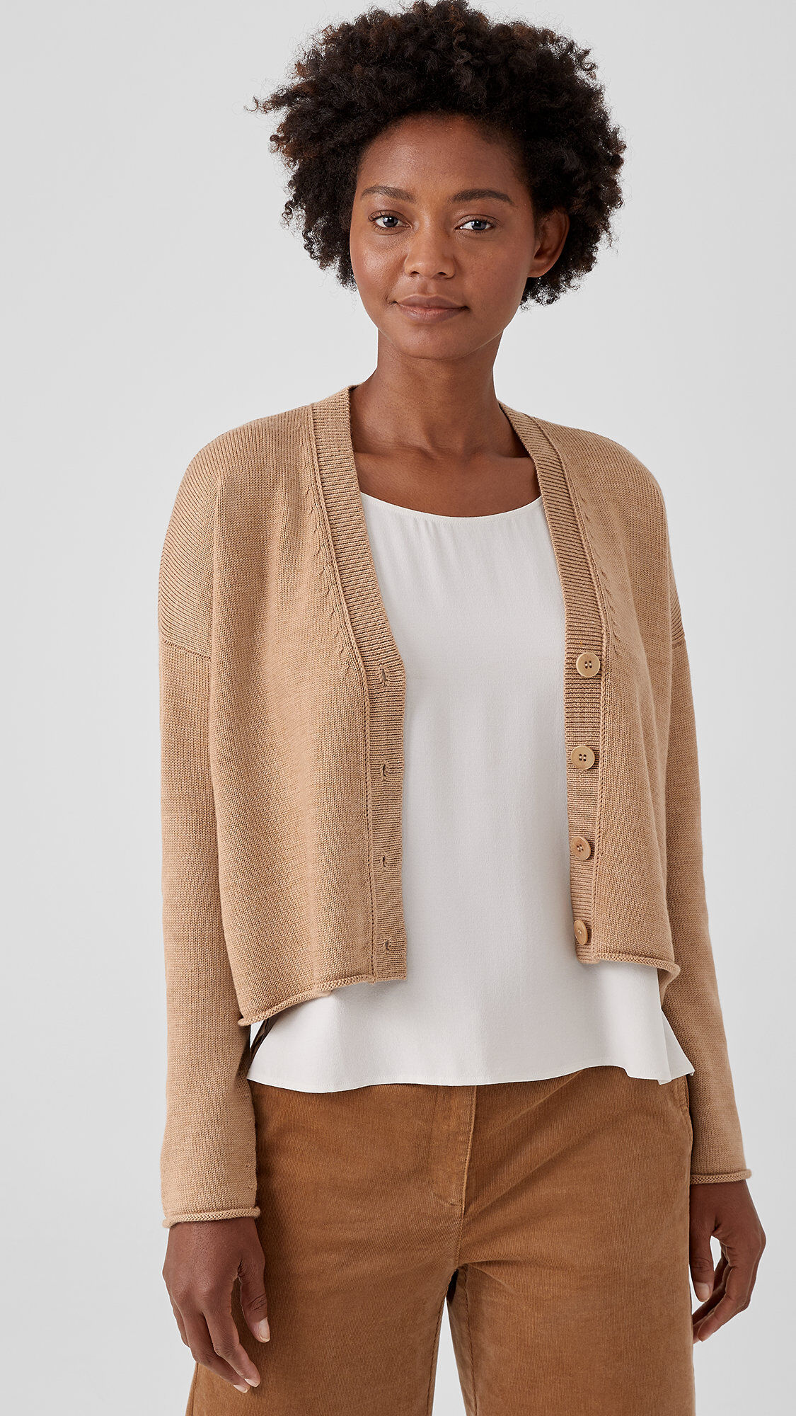 Eileen fisher cropped sweater hot sale