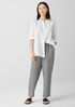 Puckered Organic Linen Tapered Pant