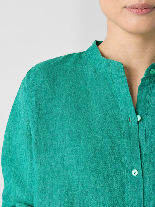 Washed Organic Linen Délavé Shirtdress