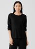 Organic Linen Jersey Crew Neck Top