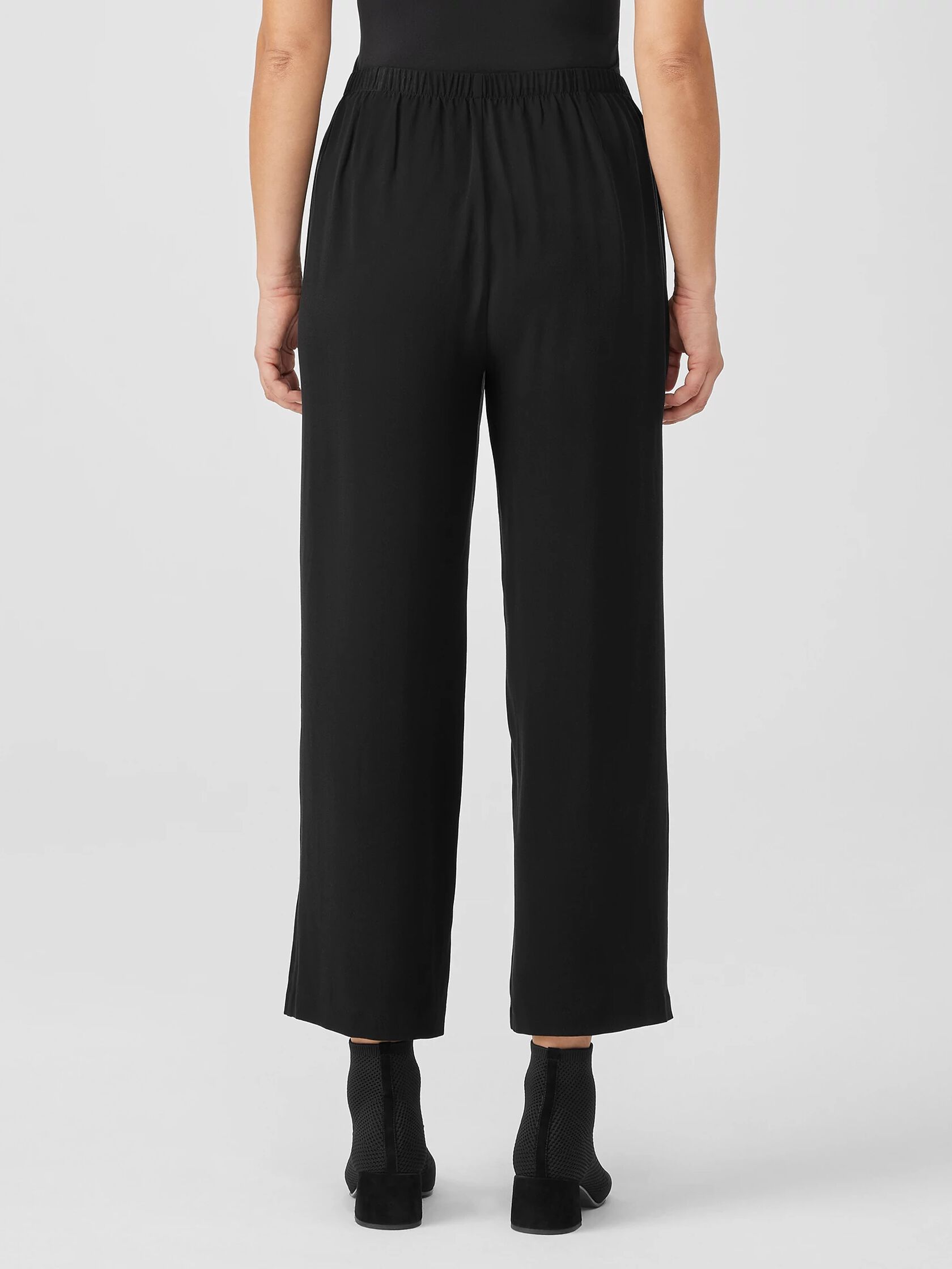 Silk Georgette Crepe Straight Pant