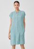 Puckered Organic Linen Shirtdress