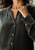 Velvet Band Collar Shirt