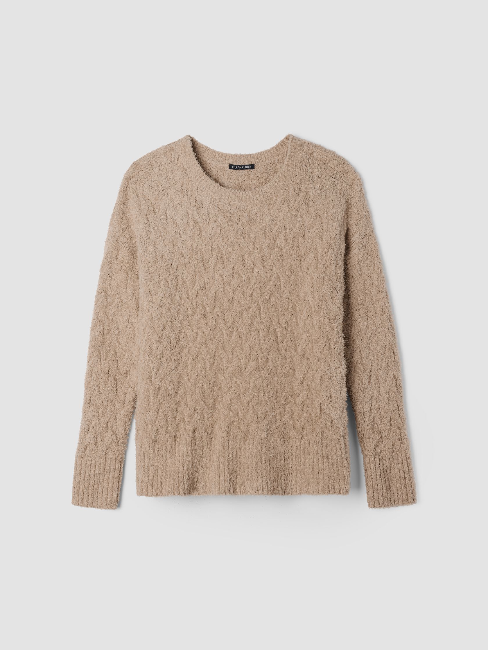 Fringed Organic Cotton Crew Neck Top