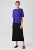 Stretch Jersey Knit A-Line Skirt
