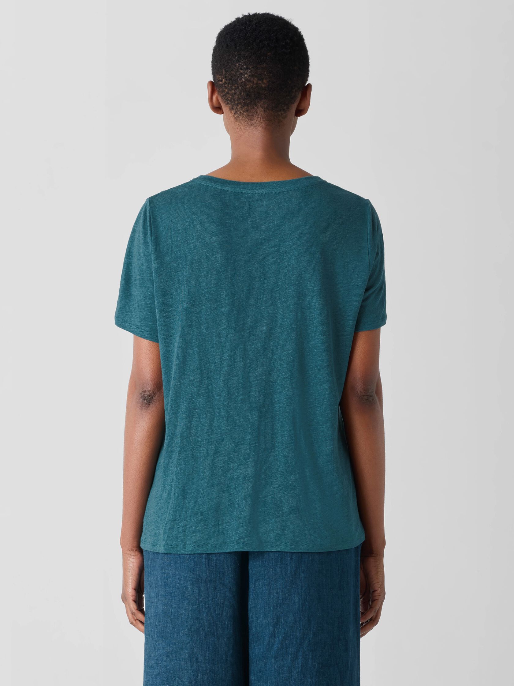 Organic Linen Jersey Crew Neck Tee