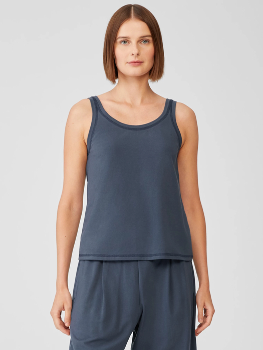 Traceable Cotton Jersey Scoop Neck Tank