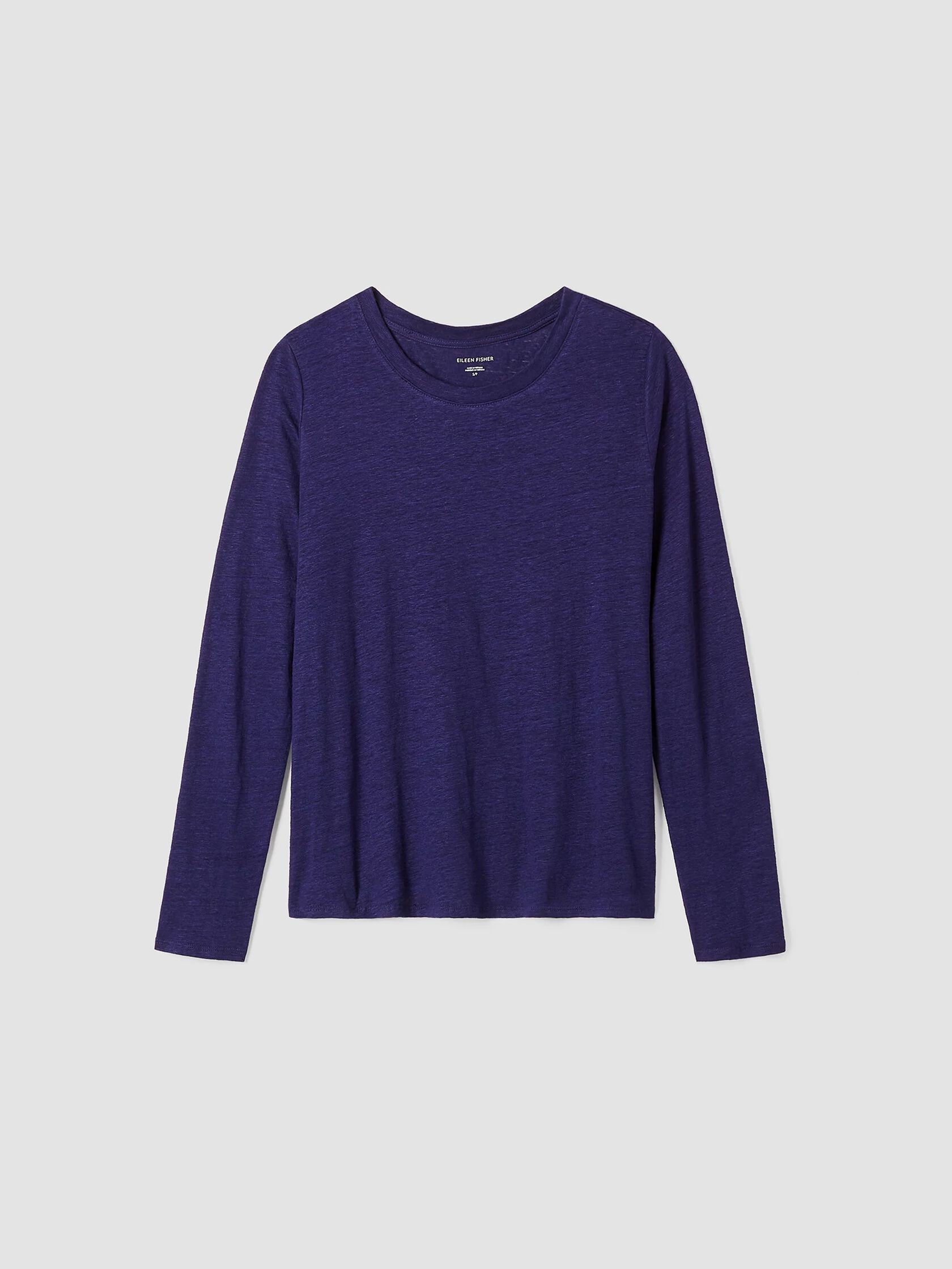 Organic Linen Jersey Crew Neck Top