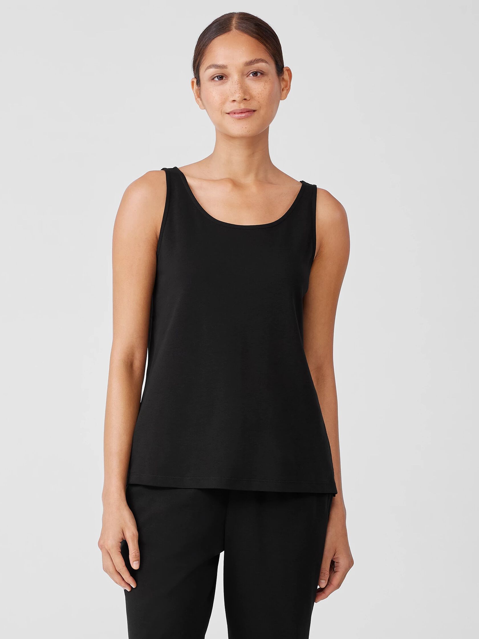 Organic Cotton Interlock Scoop Neck Sleep Tank