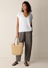 Organic Linen Cotton V-Neck Top