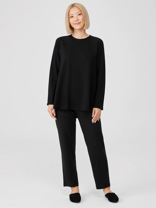 Cozy Brushed Terry Raglan-Sleeve Top
