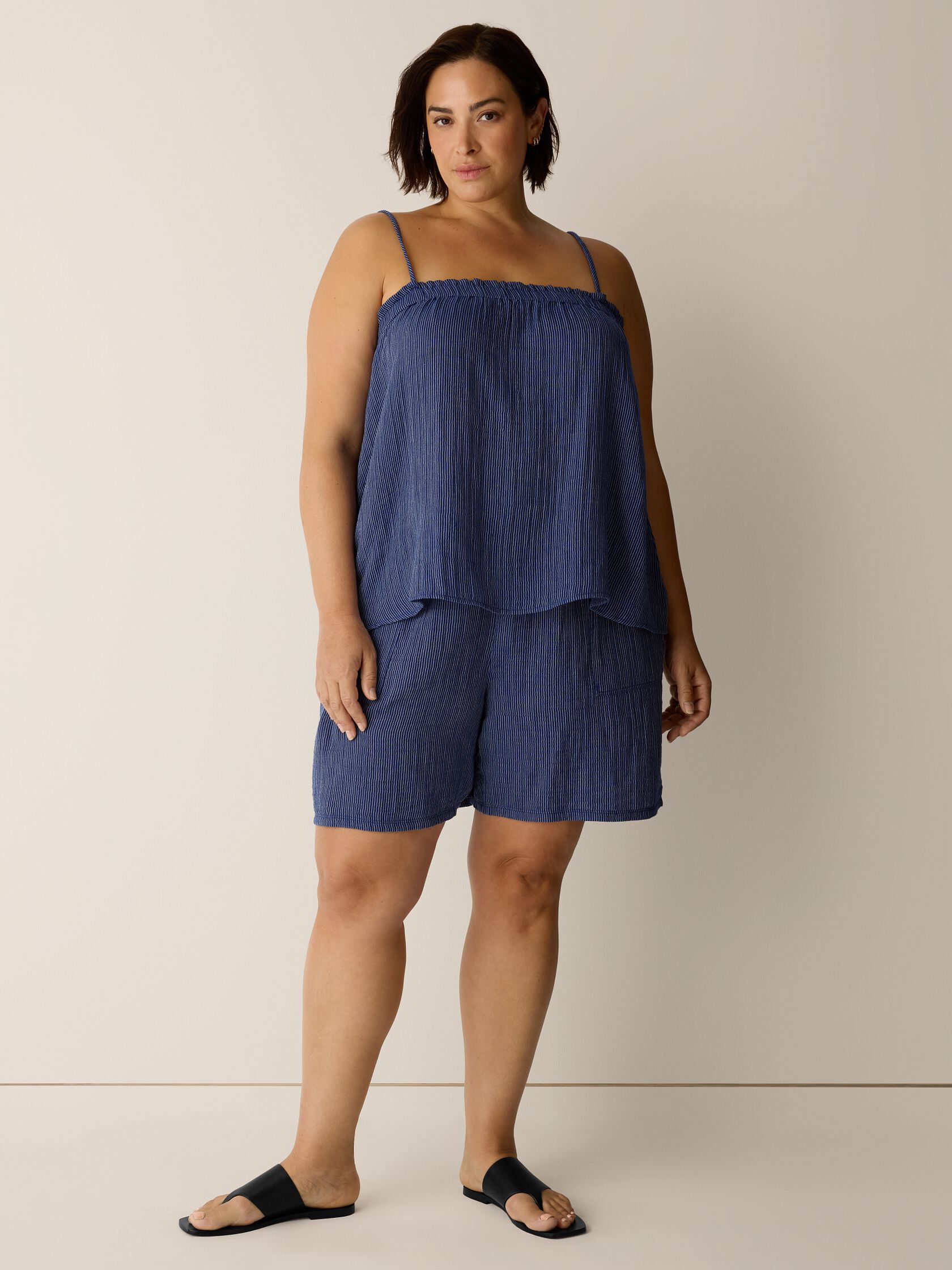 Striped Organic Cotton Gauze Cami