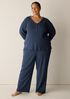 Organic Cotton Rib V-Neck Sleep Top