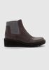 Chelsea Wedge Washed Leather Bootie
