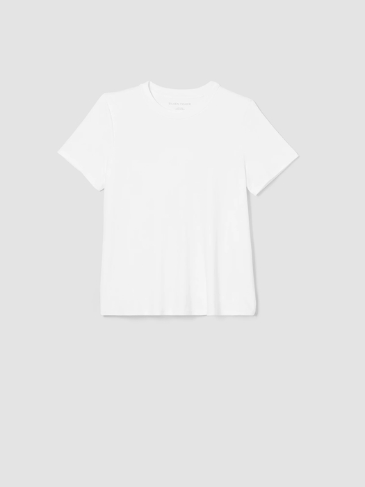 Organic Pima Cotton Interlock Mock Neck Tee