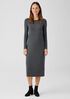 Fine Jersey Jewel Neck Dress