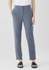 Cotton Blend Ponte High-Waisted Slim Pant