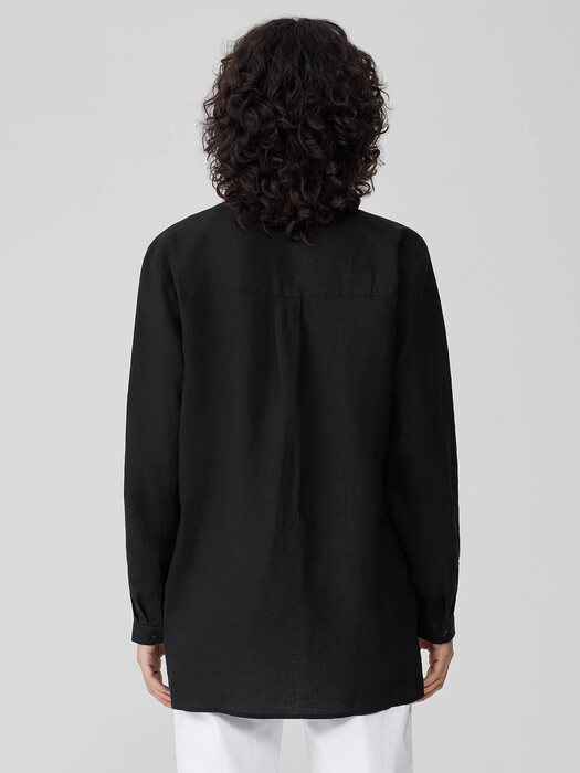 Handkerchief Linen Classic Collar Shirt