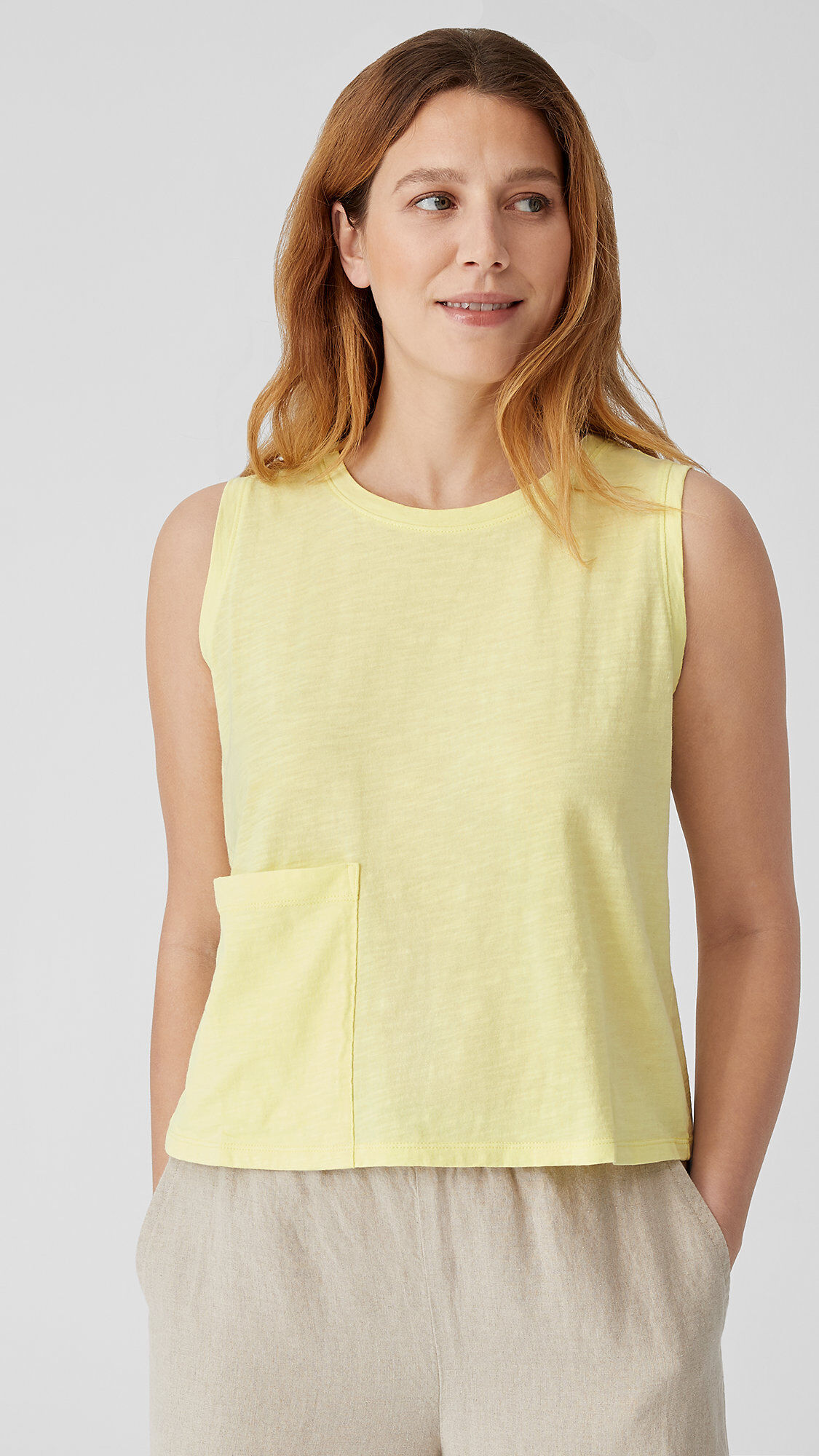 Organic Cotton Slub Crew Neck Tank