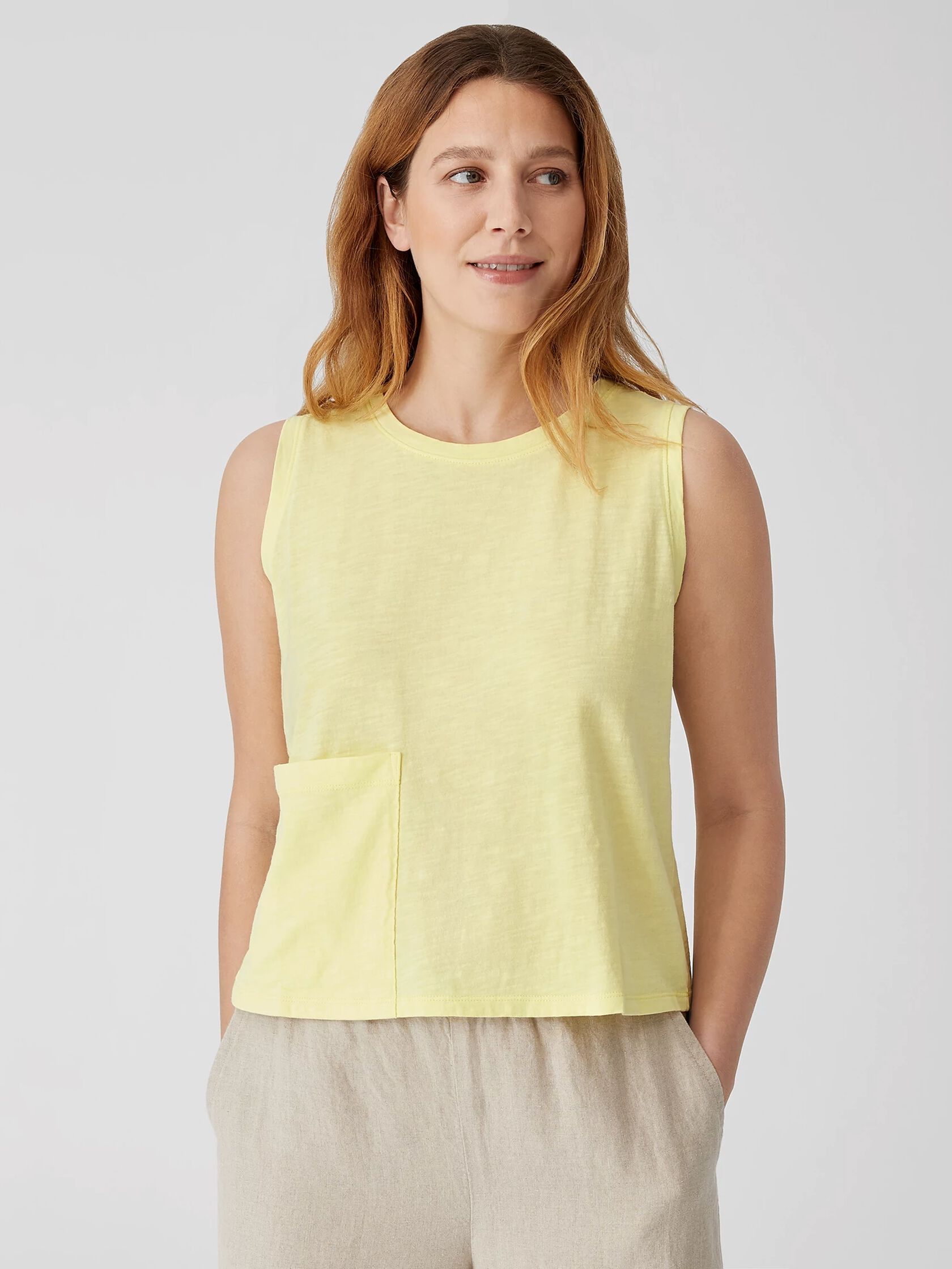 Organic Cotton Slub Crew Neck Tank