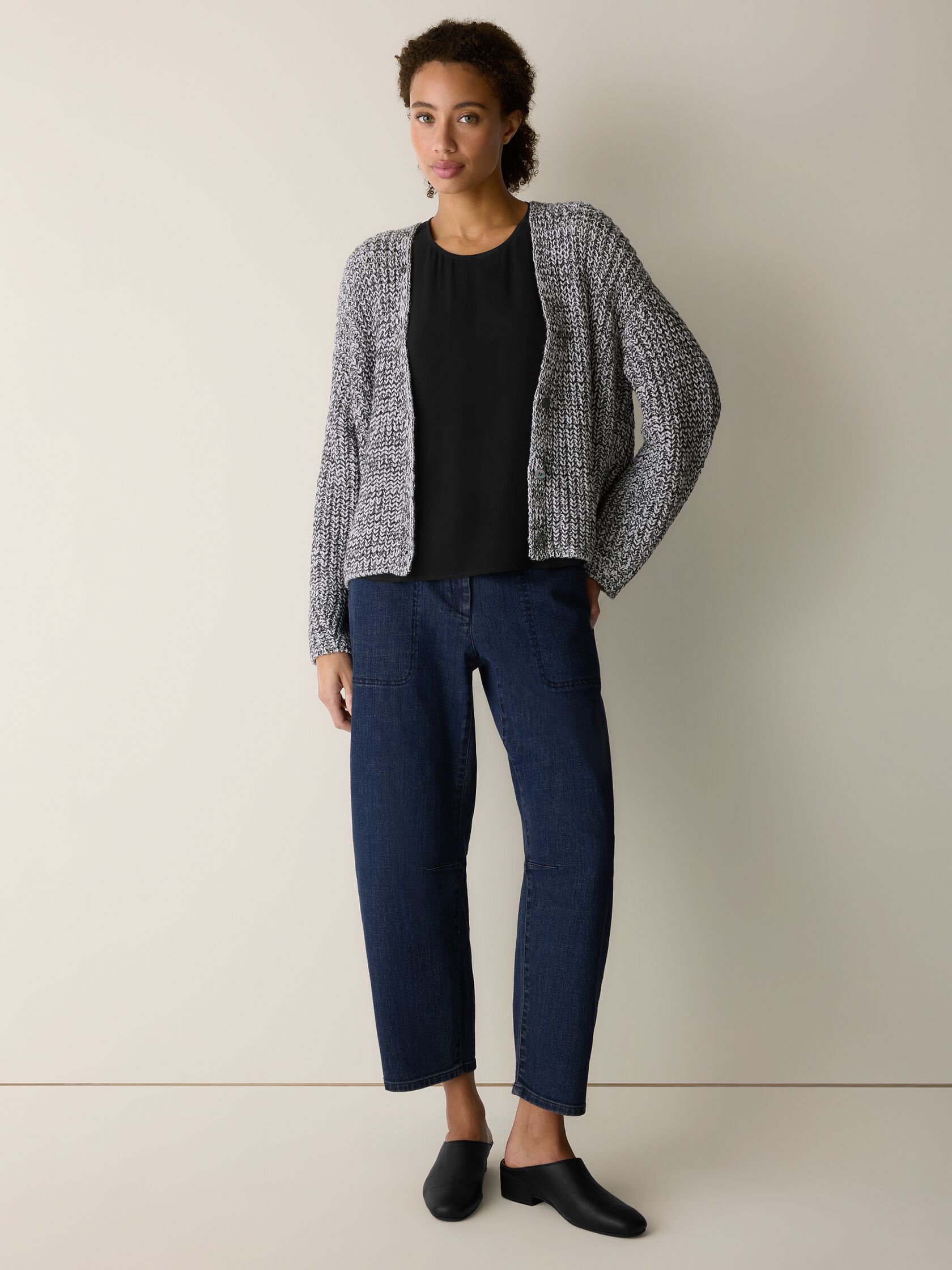 Peruvian Tri-Cotton Blend Cardigan