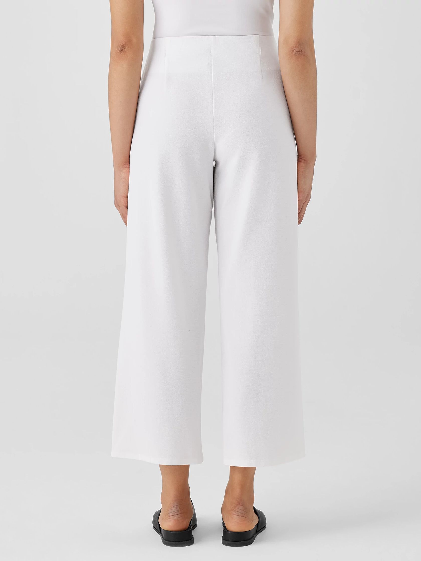 Washable Stretch Crepe Wide-Leg Pant