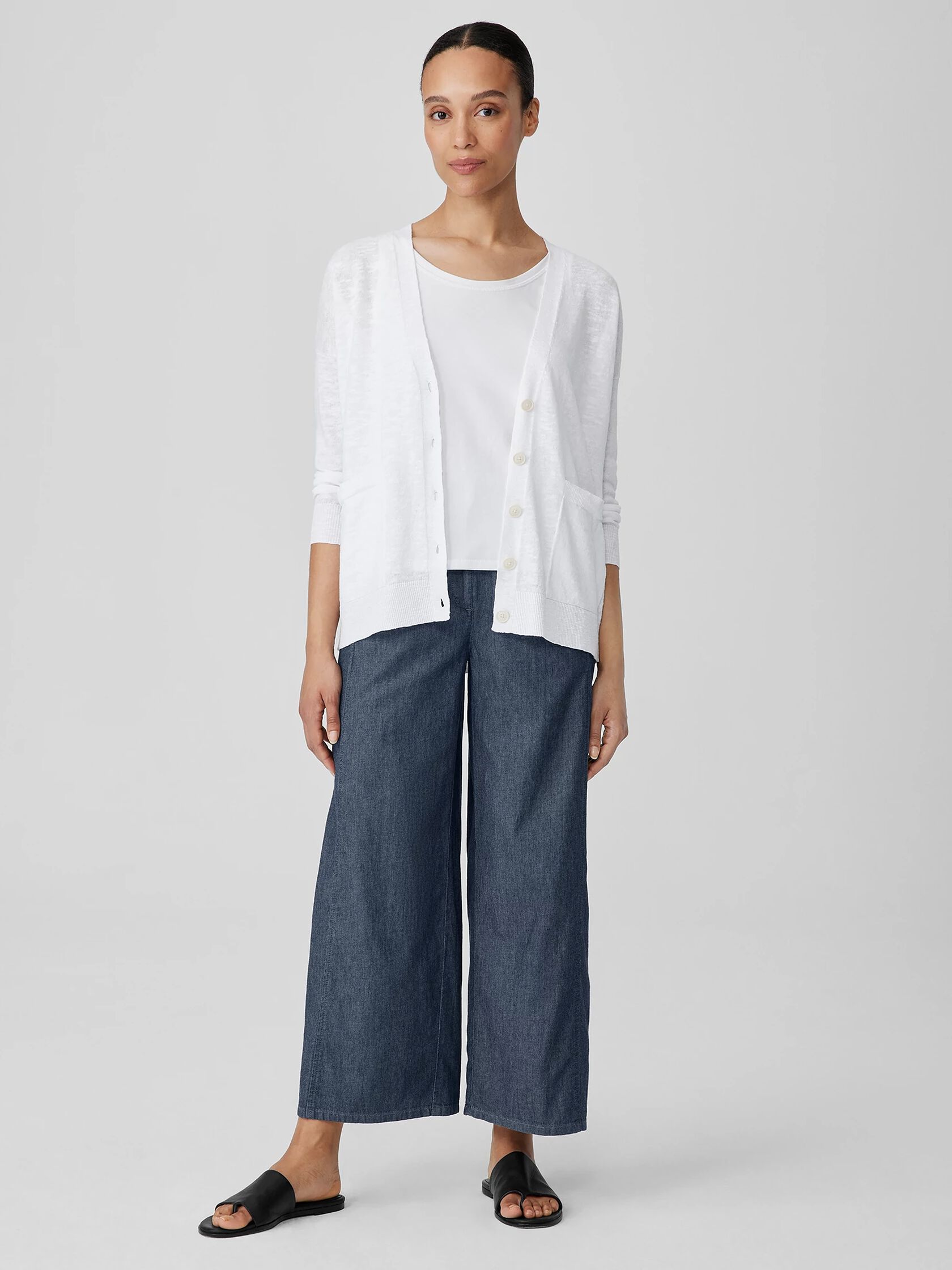Organic Linen Cotton Slub Cardigan
