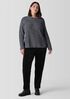 Recycled Cotton Twist Mock Neck Top