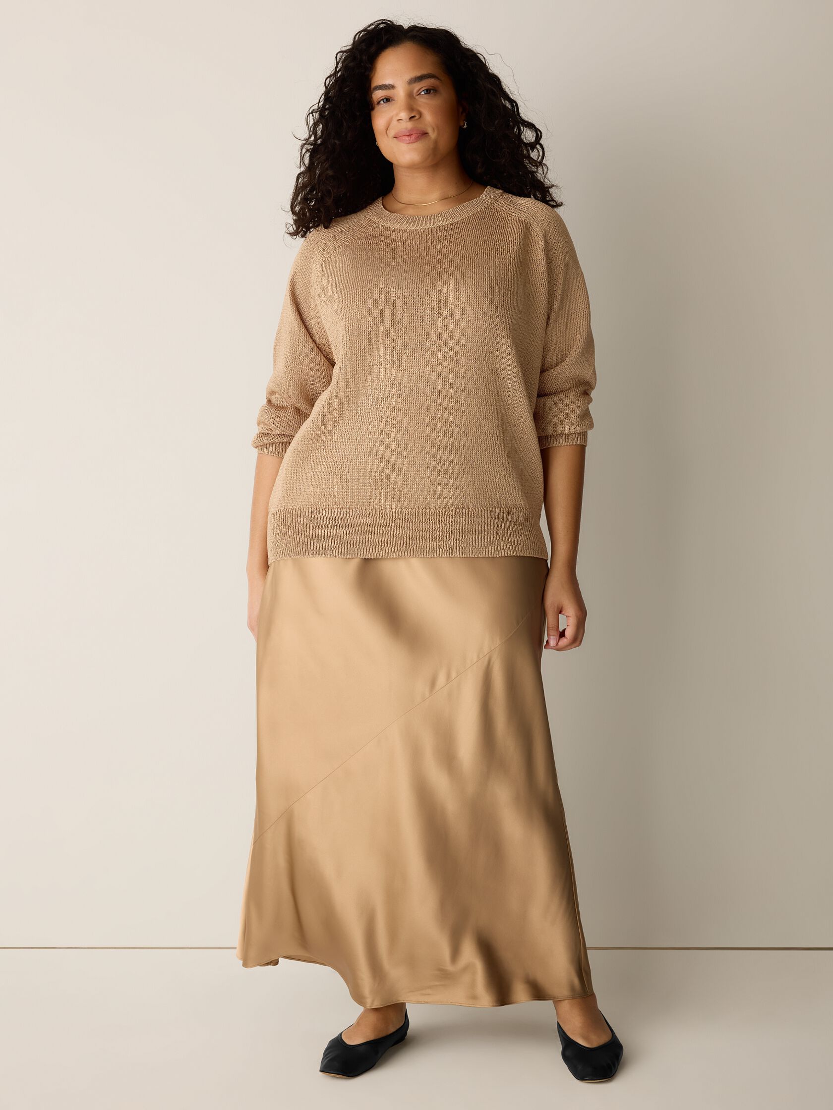 Sleek Viscose Wedge Sweater