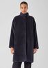 Sheared Suri Alpaca Stand Collar Coat