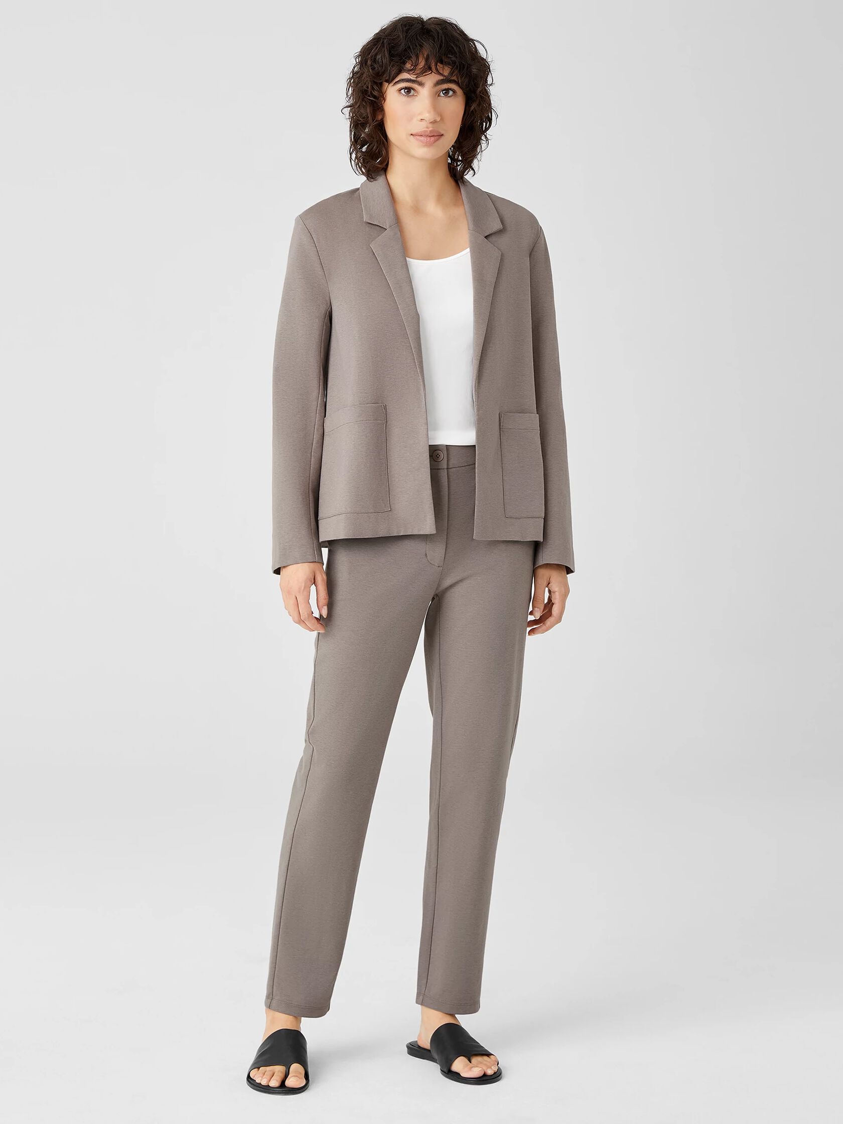 Organic Cotton Ponte Blazer