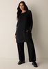 Superfine Merino Crew Neck Long Top in Regenerative Wool