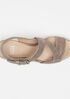 Beckon Metallic Suede Espadrille Wedge