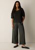 Organic Cotton Pucker Wide-Leg Pant