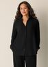 Silk Georgette Crepe Classic Collar Shirt