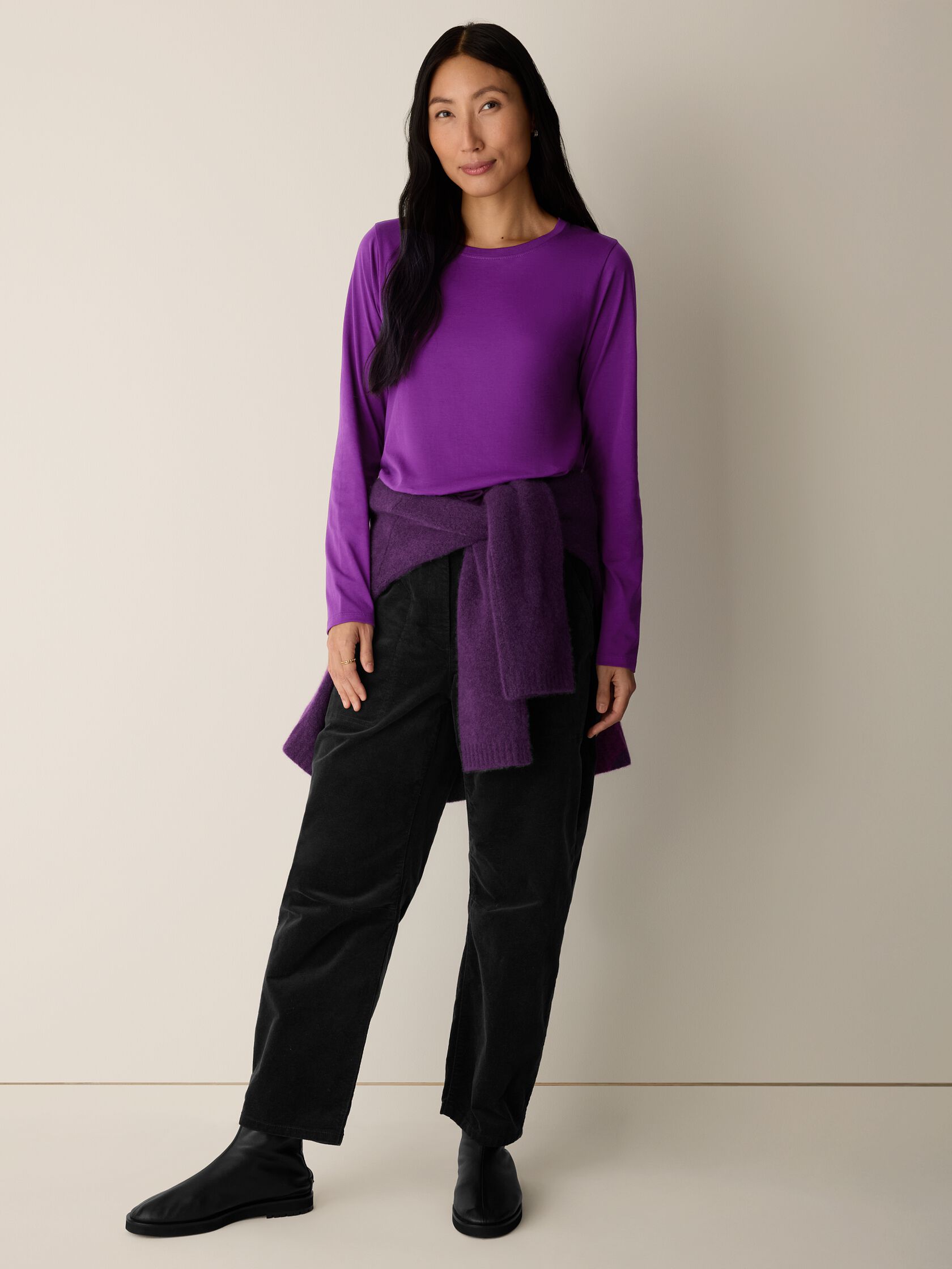 Organic Pima Cotton Jersey Long-Sleeve Tee