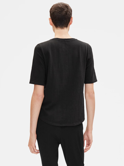 System Organic Cotton Slub Elbow-Sleeve Tee