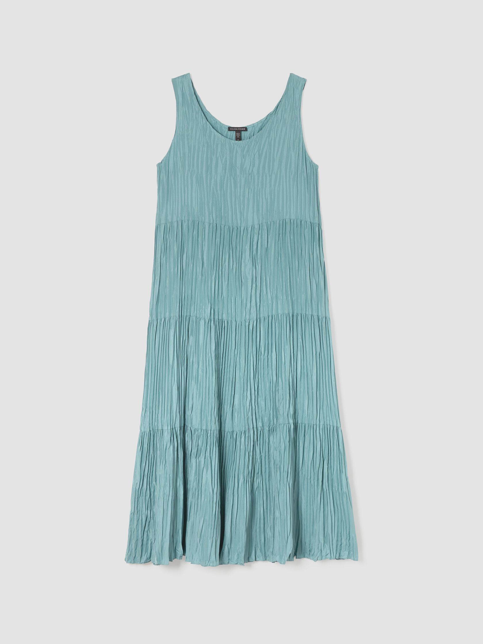 Crushed Silk Tiered Dress