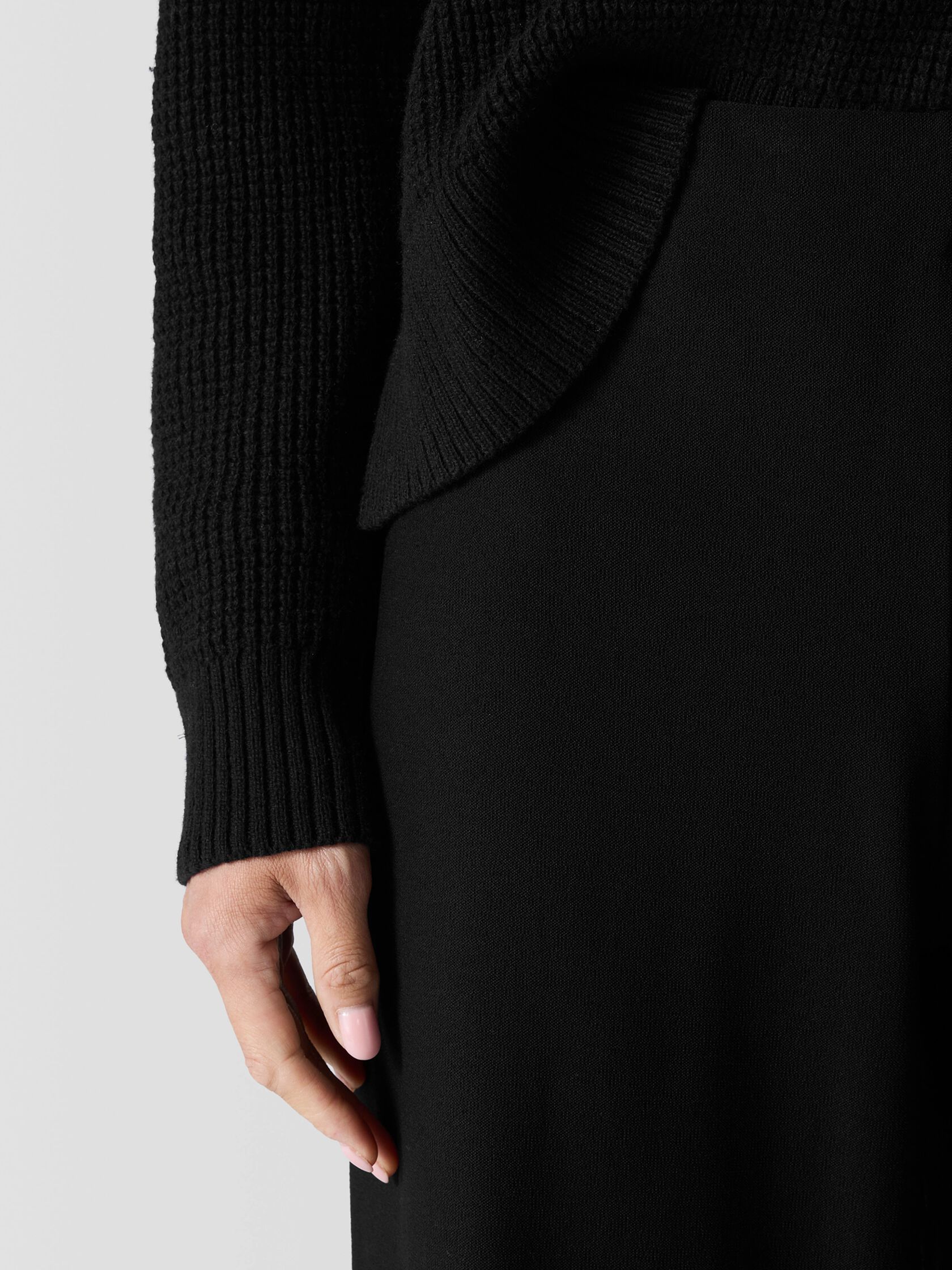 Washable Stretch Crepe Wide-Leg Pant