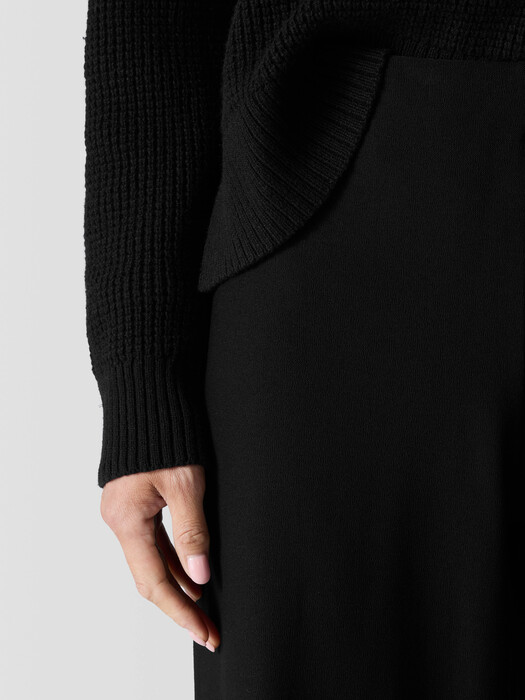 Washable Stretch Crepe Wide-Leg Pant