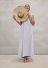 Striped Organic Cotton Gauze Cami Dress