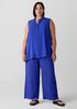 Woven Plissé Wide-Leg Pant