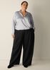 Stretch Silk Charmeuse Wrap Top