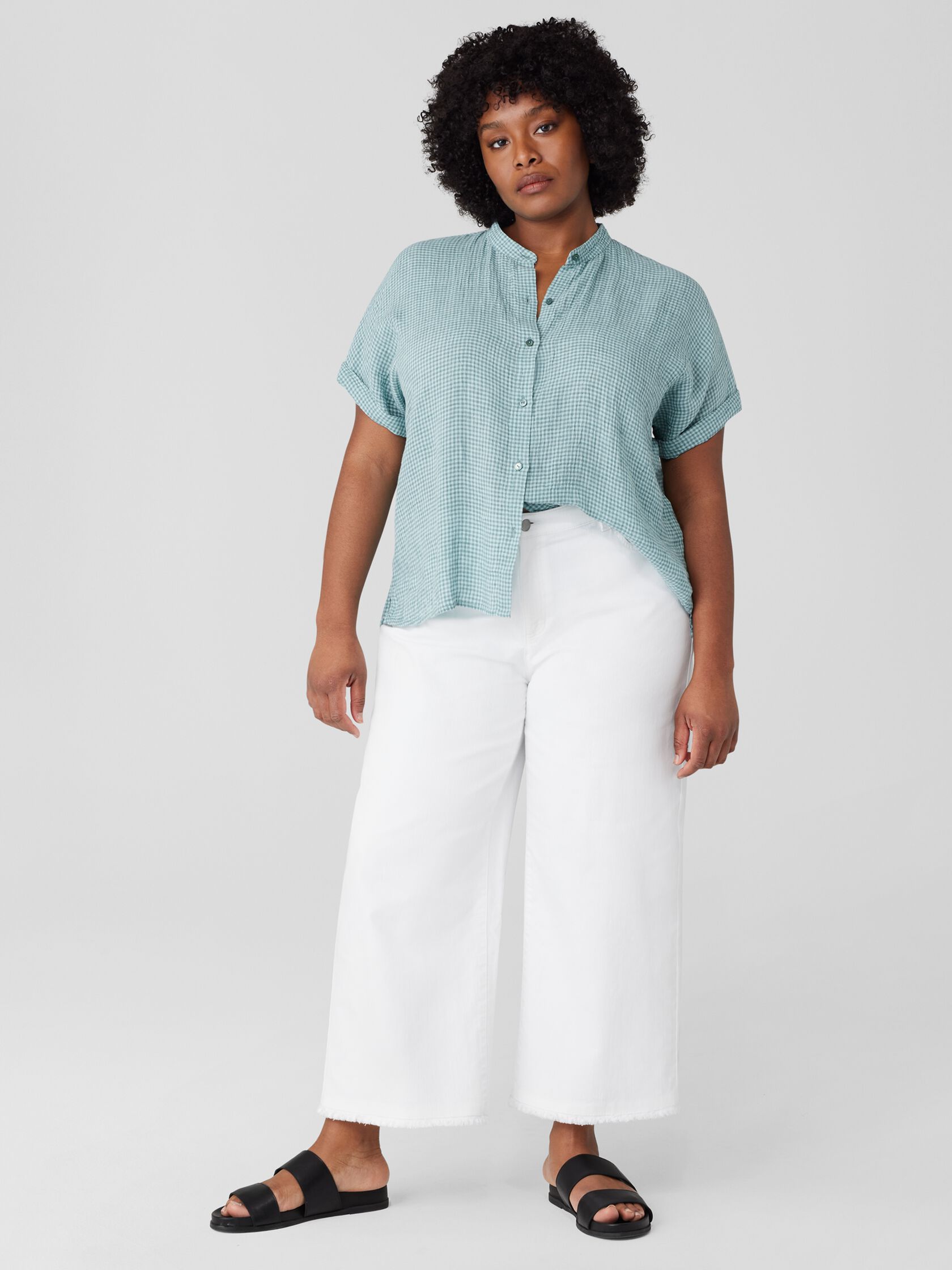 Organic Cotton Denim Wide-Leg Jean