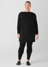 Fine Stretch Jersey Knit Bateau Neck Top