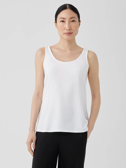 Stretch Jersey Knit Scoop Neck Tank
