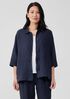 Puckered Organic Linen Shirt Jacket